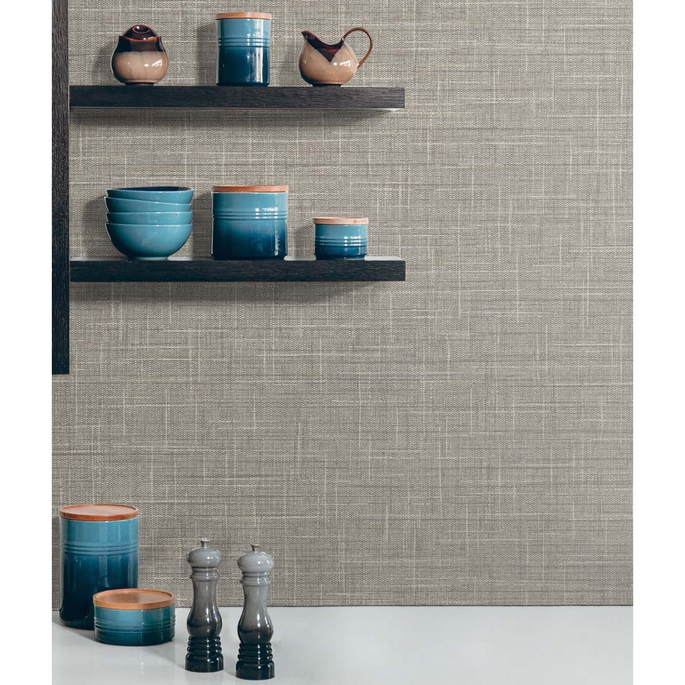 DuPont™ Tedlar® Grasmere Weave Oyster Wallpaper image 2 of 2