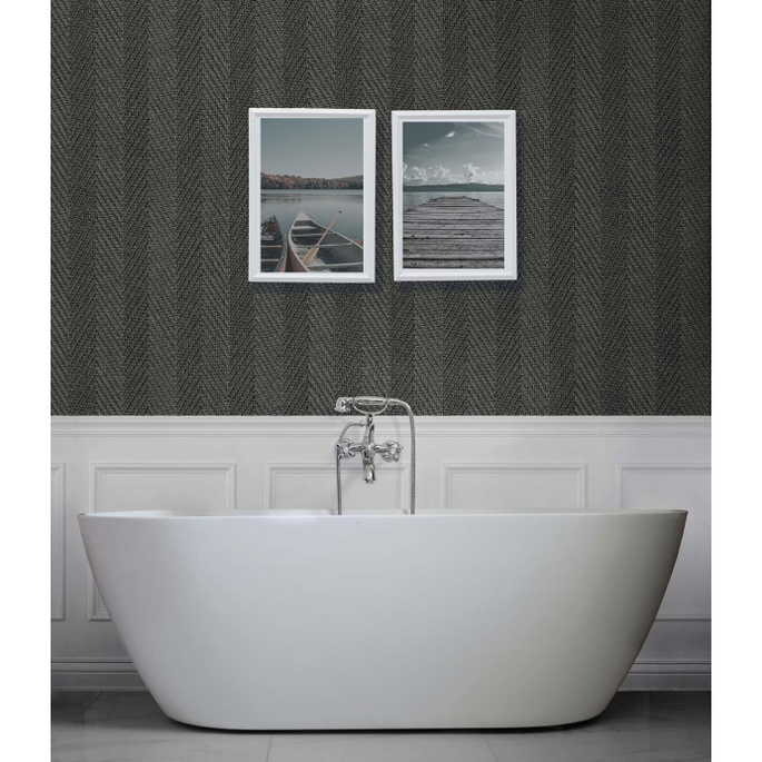 DuPont™ Tedlar® Throw Knit Faded Onyx Wallpaper image 2 of 3