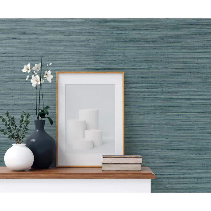 DuPont™ Tedlar® Edmond Faux Sisal Tide Wallpaper image 3 of 3
