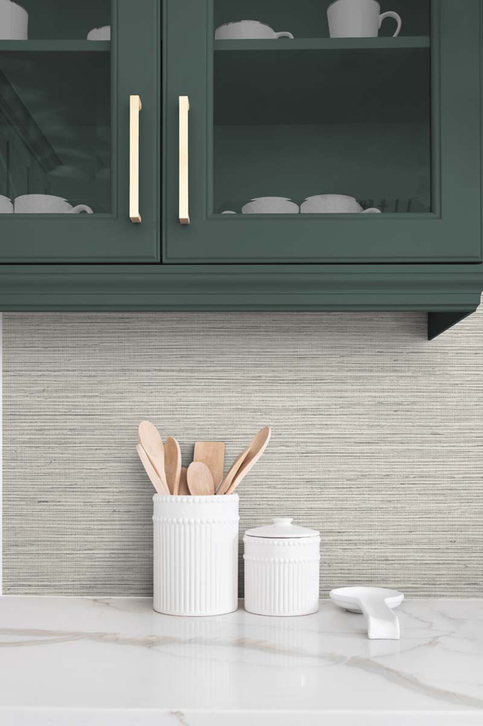 DuPont™ Tedlar® Edmond Faux Sisal Warm Macadamia Wallpaper image 3 of 3