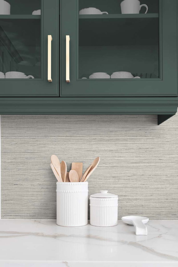 DuPont™ Tedlar® Edmond Faux Sisal Warm Macadamia Wallpaper image 3 of 3