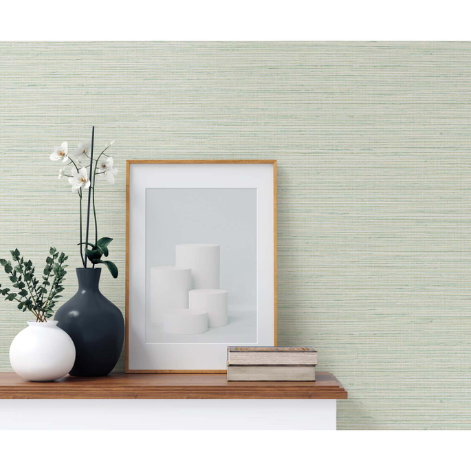 DuPont™ Tedlar® Edmond Faux Sisal Ripe Avocado Wallpaper image 2 of 3