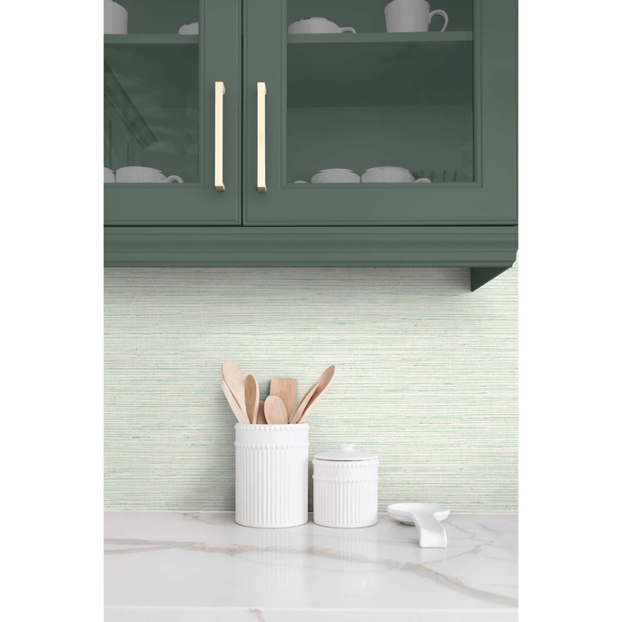 DuPont™ Tedlar® Edmond Faux Sisal Ripe Avocado Wallpaper image 3 of 3