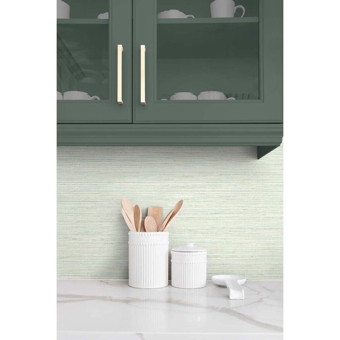 DuPont™ Tedlar® Edmond Faux Sisal Ripe Avocado Wallpaper image 3 of 3