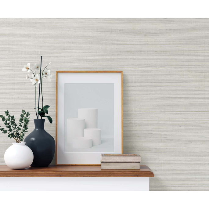 DuPont™ Tedlar® Edmond Faux Sisal Owl Gray Wallpaper image 2 of 3