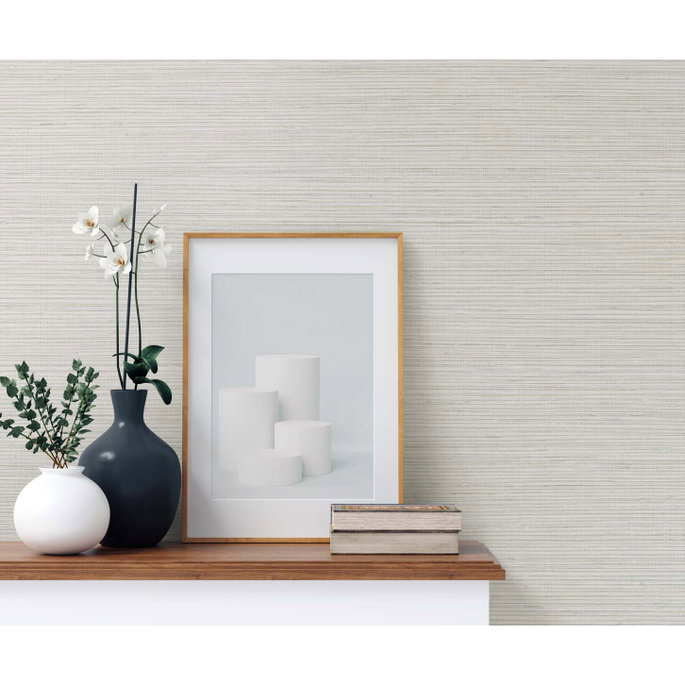 DuPont™ Tedlar® Edmond Faux Sisal Owl Gray Wallpaper image 2 of 3