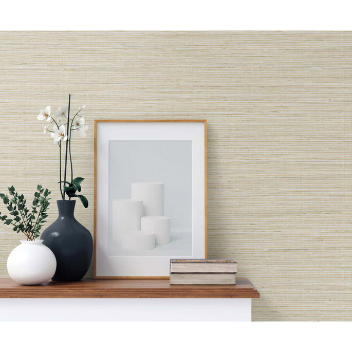 DuPont™ Tedlar® Edmond Faux Sisal Rice Wallpaper image 2 of 2