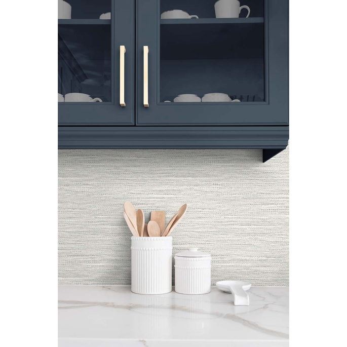 DuPont™ Tedlar® Braided Faux Jute Smokey Pearl Wallpaper image 3 of 3