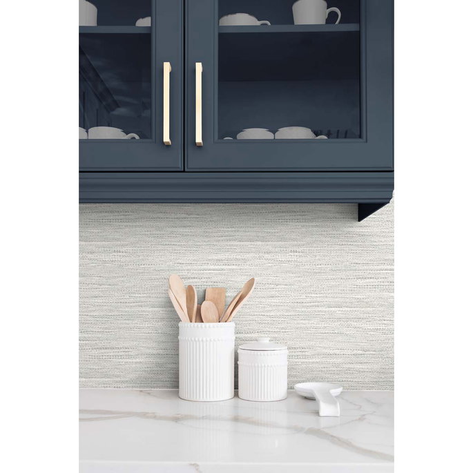 DuPont™ Tedlar® Braided Faux Jute Smokey Pearl Wallpaper image 3 of 3