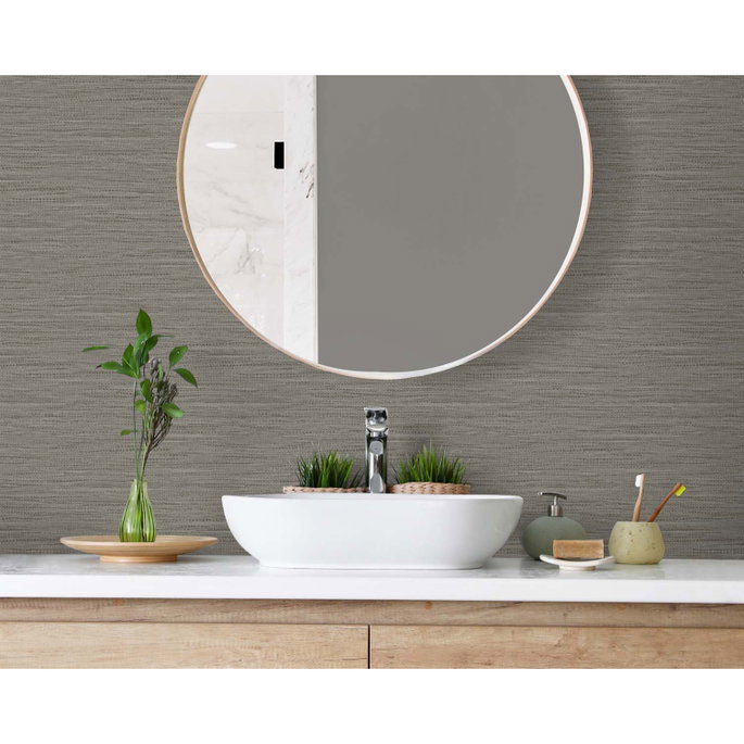 DuPont™ Tedlar® Braided Faux Jute Coffee Wallpaper image 3 of 3