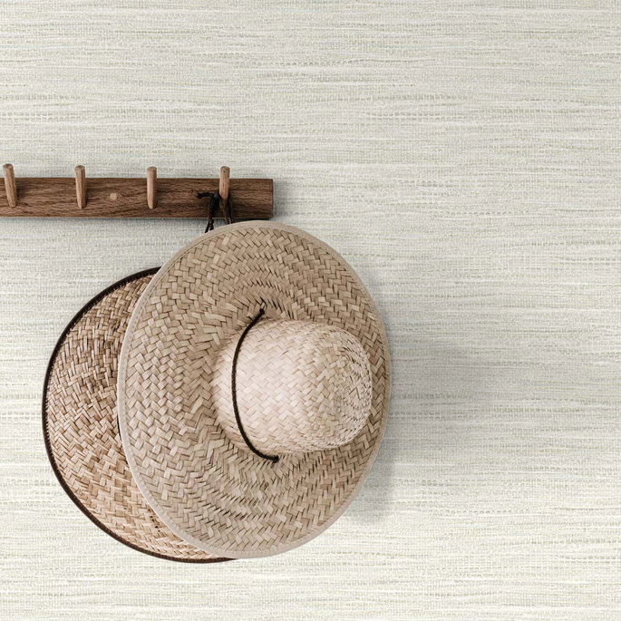 DuPont™ Tedlar® Braided Faux Jute Pure White Wallpaper image 2 of 3