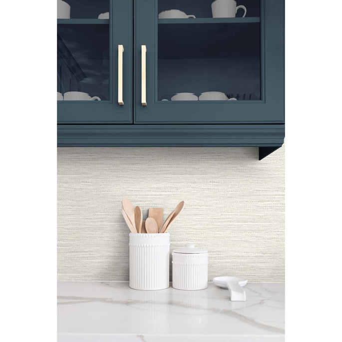 DuPont™ Tedlar® Braided Faux Jute Pure White Wallpaper image 3 of 3