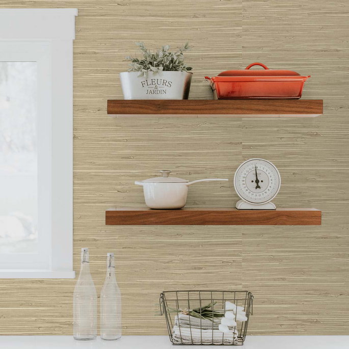 DuPont™ Tedlar® Marion Faux Arrowroot Chestnut Wallpaper image 2 of 3