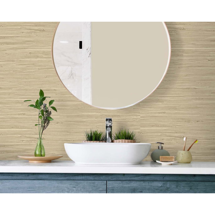 DuPont™ Tedlar® Marion Faux Arrowroot Chestnut Wallpaper image 3 of 3