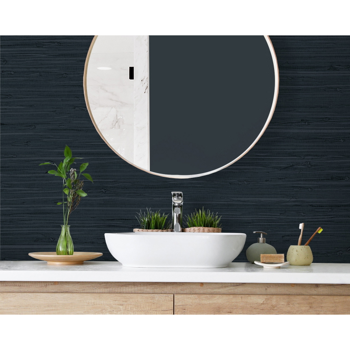 DuPont™ Tedlar® Marion Faux Arrowroot Space Cadet Wallpaper image 2 of 2