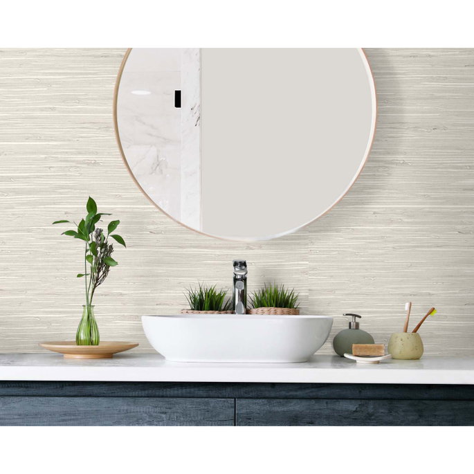 DuPont™ Tedlar® Marion Faux Arrowroot Earl Grey Wallpaper image 3 of 3