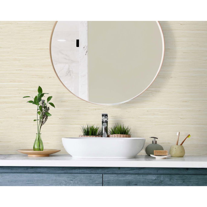 DuPont™ Tedlar® Marion Faux Arrowroot Rolled Oats Wallpaper image 2 of 2
