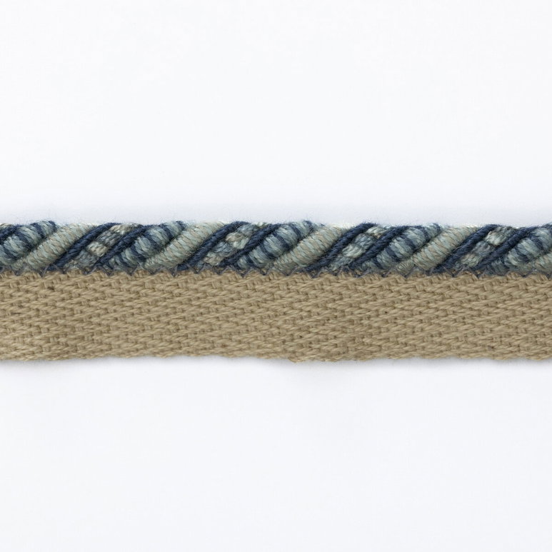 Lee Jofa Perandor Small Cord With Flange Blue Lip Cord Trim