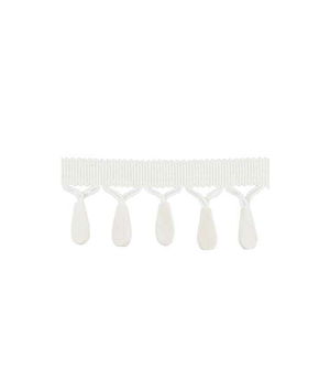 Lee Jofa Modern Wood Drop Ivory Tassel Fringe Trim