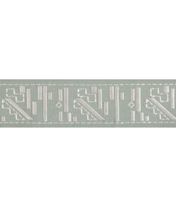 Lee Jofa Modern Fraktur Haze/Silver Band Trim