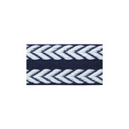 Lee Jofa Chevron Braid Navy & White Band Trim