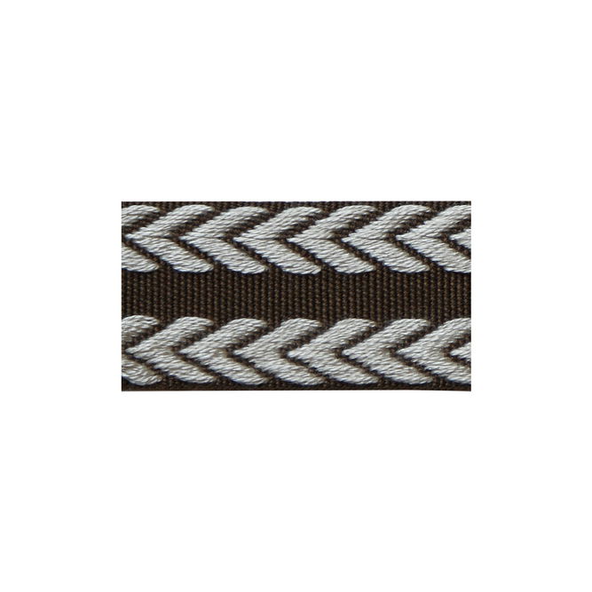 Lee Jofa Chevron Braid Brown &amp; Flax Band Trim
