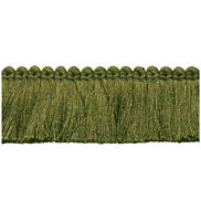 Lee Jofa Cut Ruch Olive Green Brush Fringe Trim