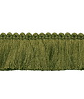 Lee Jofa Cut Ruch Olive Green Brush Fringe Trim