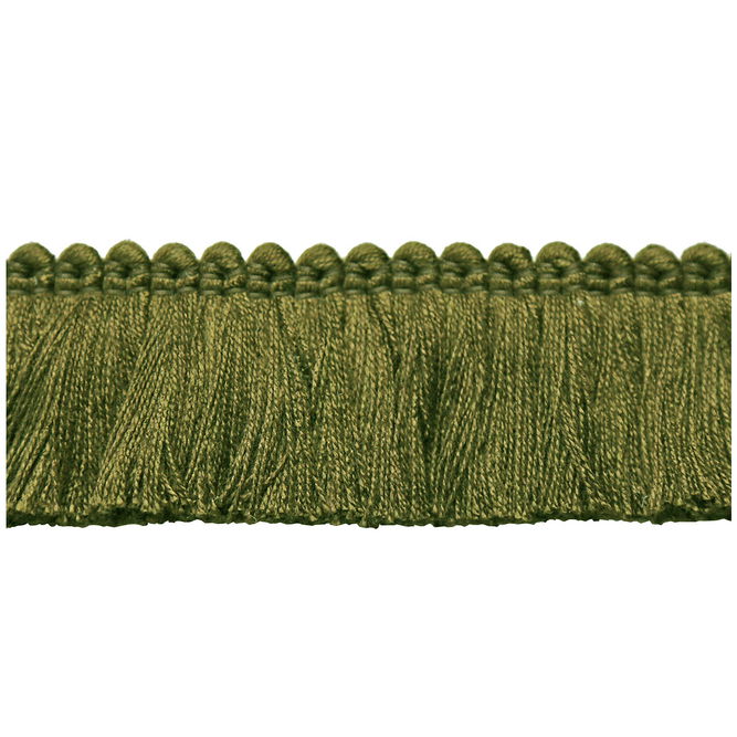 Lee Jofa Cut Ruch Olive Green Brush Fringe Trim