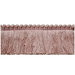 Lee Jofa Cut Ruch Antique Pink Brush Fringe Trim