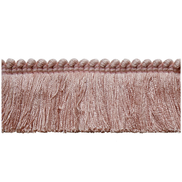 Lee Jofa Cut Ruch Antique Pink Brush Fringe Trim