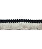 Lee Jofa Cut Ruche Two Navy & White Brush Fringe Trim