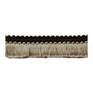 Lee Jofa Cut Ruche Two Brown & Flax Brush Fringe Trim