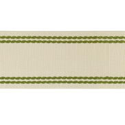 Lee Jofa Braid With Tramlines Flax & Olive Green Band Trim