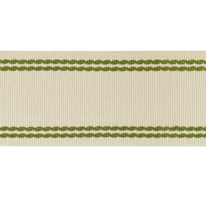 Lee Jofa Braid With Tramlines Flax &amp; Olive Green Band Trim