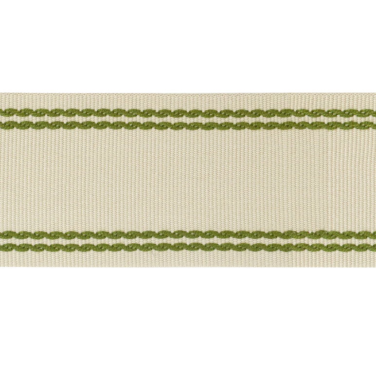 Lee Jofa Braid With Tramlines Flax &amp; Olive Green Band Trim