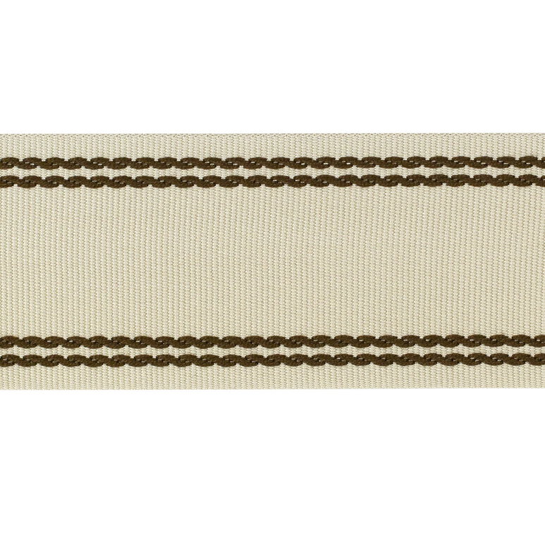 Lee Jofa Braid With Tramlines Flax &amp; Bronz Band Trim