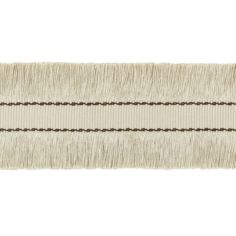 Lee Jofa Cut Ruche Fringe Flax &amp; Bronze Brush Fringe Trim