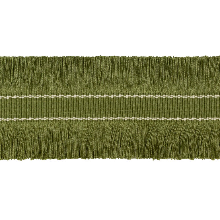 Lee Jofa Cut Ruche Fringe Olive Green Brush Fringe Trim