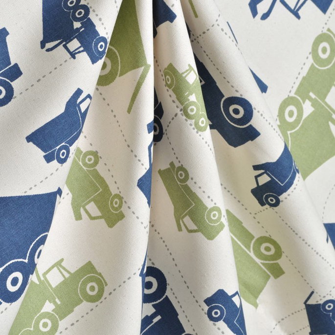 Premier Prints Toy Trucks Felix/Natural Fabric image 4 of 5