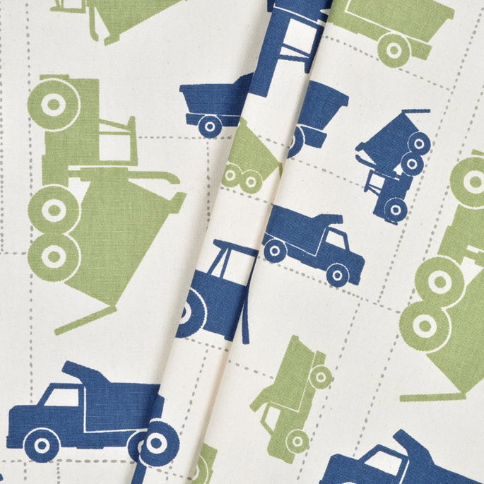 Premier Prints Toy Trucks Felix/Natural Fabric image 5 of 5