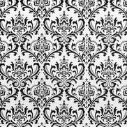 Premier Prints Traditions Black/White Canvas Fabric