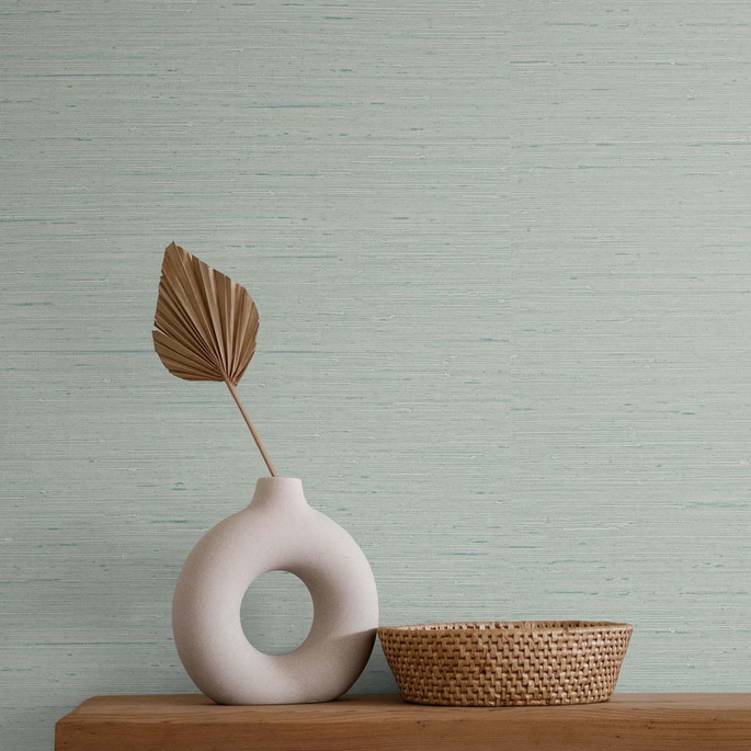 Seabrook Designs Seahaven Rushcloth Seaglass Wallpaper image 2 of 2