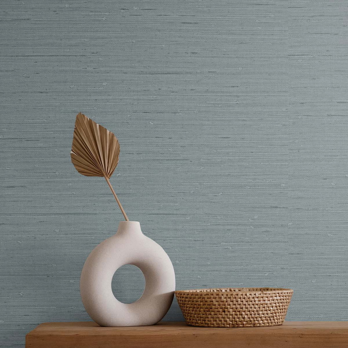 Seabrook Designs Seahaven Rushcloth Ethereal Blue Wallpaper image 2 of 2