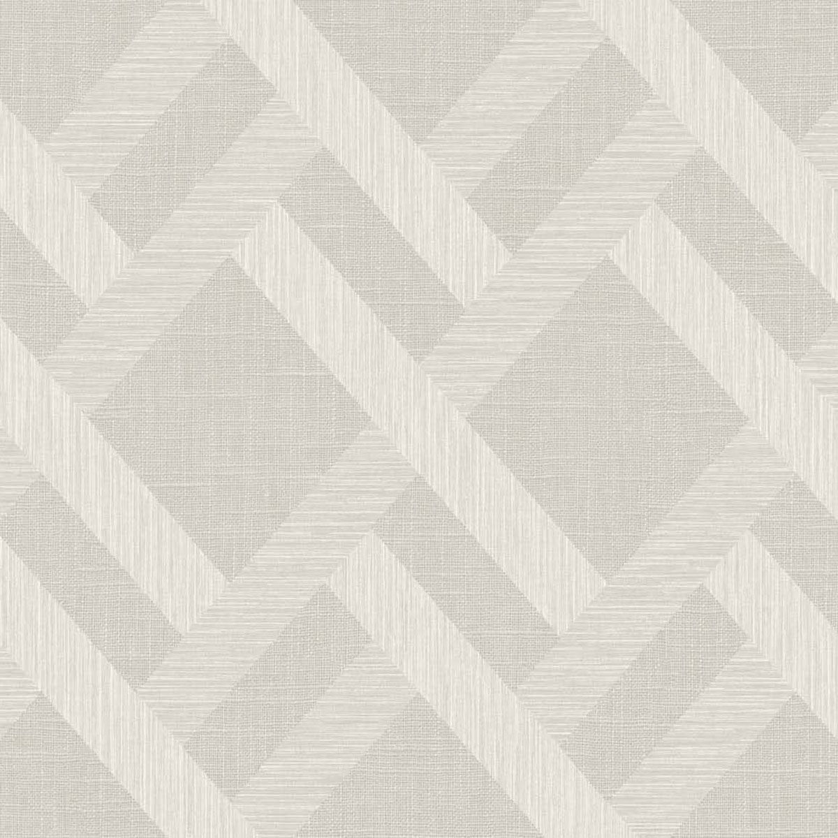 Seabrook Designs Linen Trellis Morning Fog Wallpaper | OnlineFabricStore