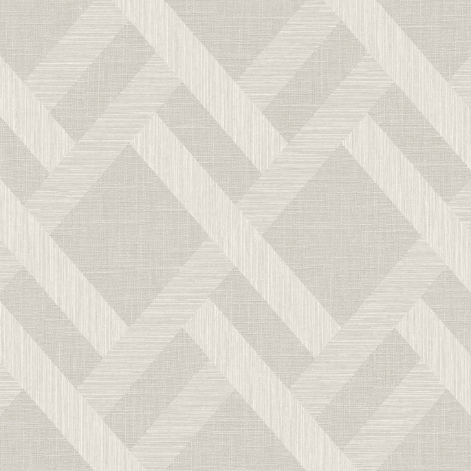 Seabrook Designs Linen Trellis Morning Fog Wallpaper image 1 of 2