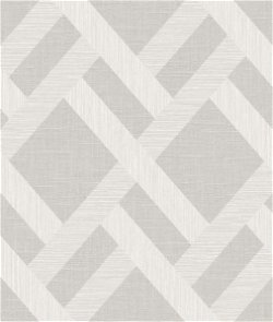 Seabrook Designs Linen Trellis Pavestone Wallpaper
