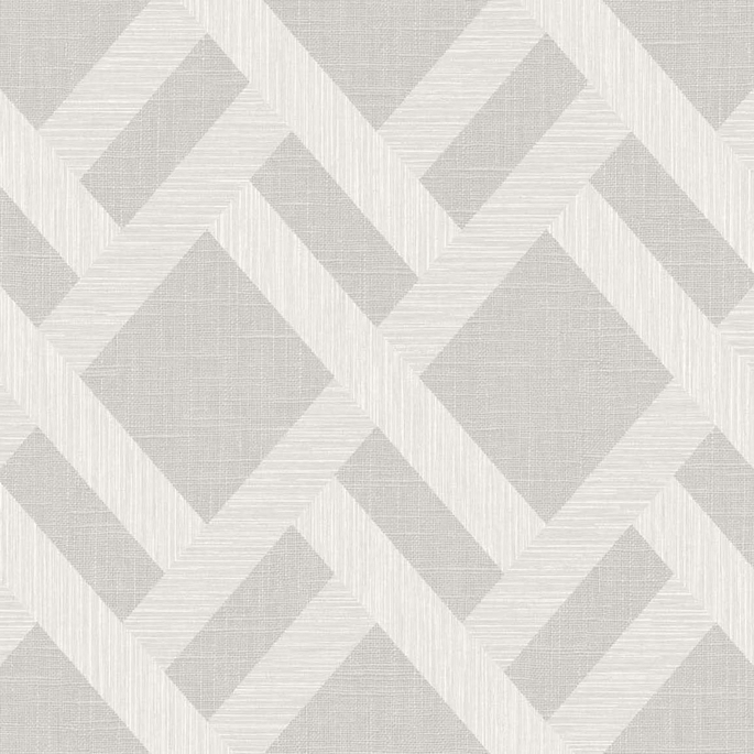 Seabrook Designs Linen Trellis Pavestone Wallpaper image 1 of 2