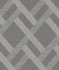Seabrook Designs Linen Trellis Ash Wallpaper
