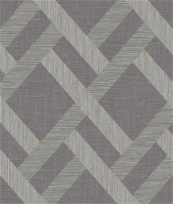 Seabrook Designs Linen Trellis Ash Wallpaper